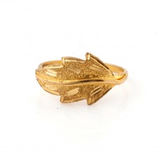22K Gold Fancy Leaf Ring Collection